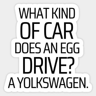 What Kind Of Car Does An Egg Drive Sticker